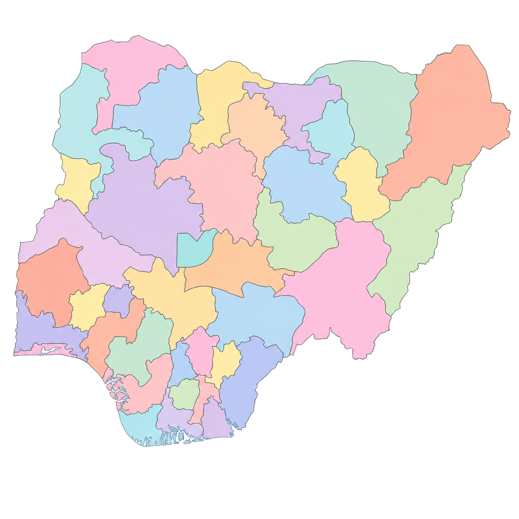 Map of Nigeria with Pastures operational cities